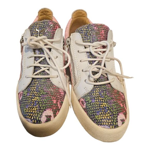 GIUSEPPE ZANOTTI‎ Womens Leather Low Top Sneakers - Size 39/8 - Picture 2 of 8